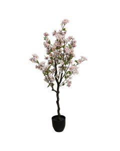 Artificial tree,  Cherry blossom , in pot, plastic, Light pink/ black, 120 cm