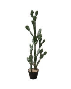 Artificial flower,  Cactus, in pot, plastic, green/ black, 110 cm