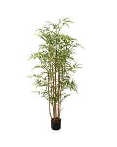 Artificial tree,  Bamboo, in pot, plastic, green/ black, 150 cm