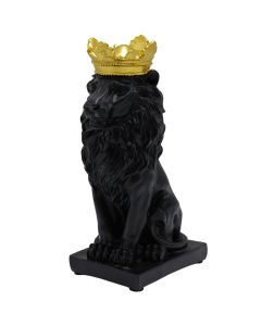 Decorative object, resin, black/ gold, 6x3xH17 cm