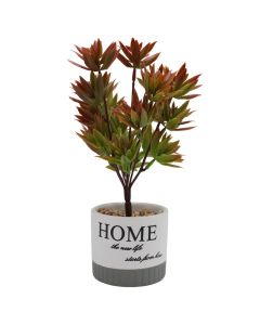 Lule artificiale, në vazo, plastike, jeshile, Dia.9xH26 cm