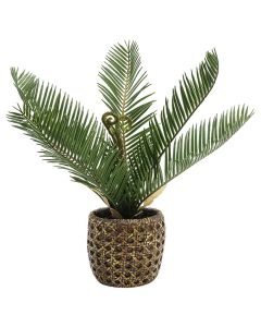 Lule artificiale, në vazo, plastike, jeshile, Dia.10xH35 cm