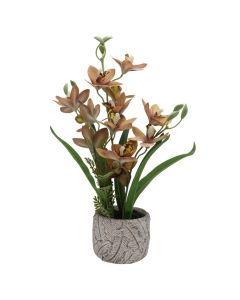 Artificial flower, in pot, plastic, colorful, Dia.11xH44 cm