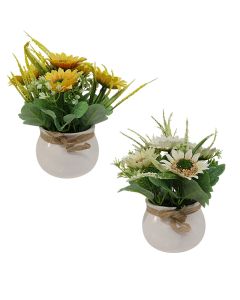 Lule artificiale, në vazo, plastike, e bardhë