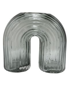 Vazo dekorative, xham, blu, 21x9xH20 cm