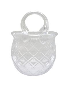 Vazo dekorative, xham, transparente, 18x9.5xH24 cm