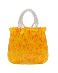 Vazo dekorative, xham, portokalli, 20x10xH26 cm