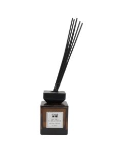 Air freshener, glass/oil/polyester, clear/black, 200 ml