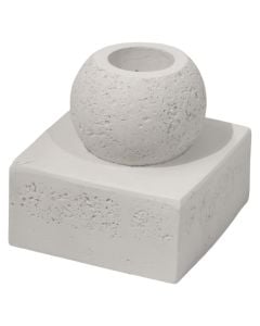 Decorative object, resine, white, 12x11 cm