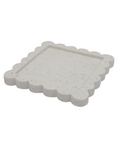 Decorative object, resine, white, 15x15 cm