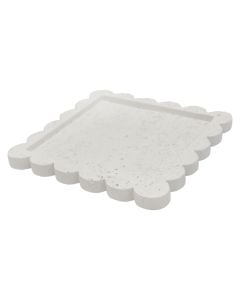 Decorative object, resine, white, 20x20 cm