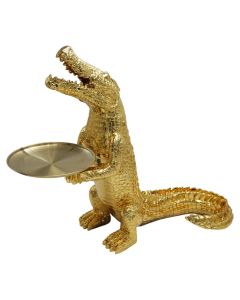 Objekt dekorues, Crocodile, rezinë, floriri, 36xH50 cm