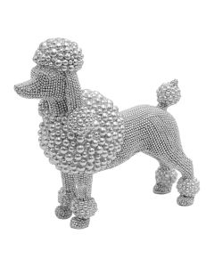 Objekt dekorues, Dog, rezinë, argjend, 7x18xH18.5 cm