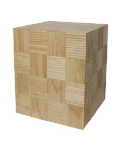 Objekt dekorues, druri, kafe, 33.5x33.5xH33.5 cm