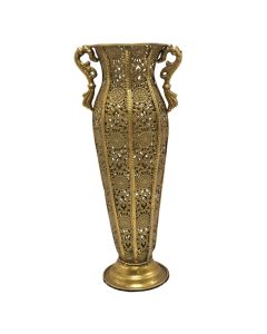 Decorative vase, metal, gold, 18xH39 cm
