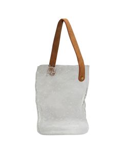 Vazo dekorative, qelq, transparente, 18x9.5xH25 cm