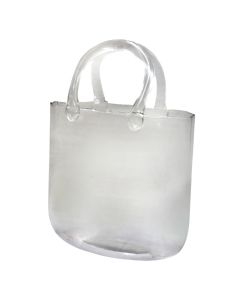 Vazo dekorative, qelq, transparente, 19x9xH28 cm