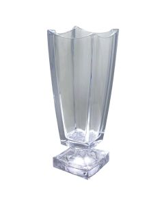 Vazo dekorative, qelq, transparente, 13xH36 cm