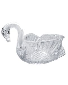 Vazo dekorative, qelq, transparente, 27x12.5xH14 cm