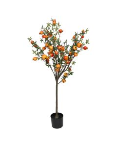 Pemë artificiale, Pomegranate, plastike, jeshile/e kuqe, 1.5 m