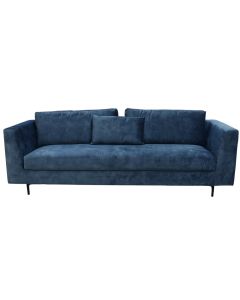 Sofa, textile upholstery, wooden strucure, white, 240x90xH78 cm