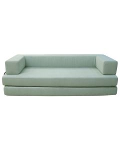 Sofa, textile upholstery, wooden structure, white, 203x79xH67 cm