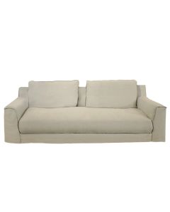 Sofa, textile upholstery, wooden structure, grey, 238x104xH69 cm