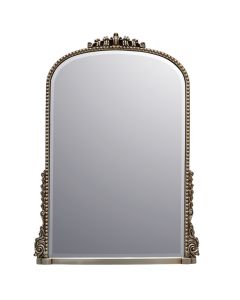 Decorative mirror, metal/glass, gold color, 100x70 cm