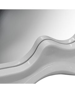 Decorative mirror, resin, white, 175x70 cm