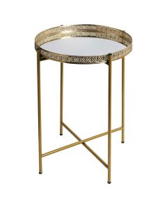 Side table, metal, gold, 36xH47 cm