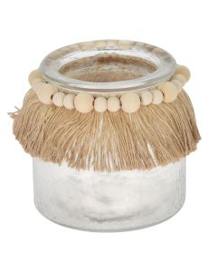 Kavanoz dekorues, qelq, kafe/transparente, 10.7 cm