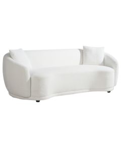 Sofa, textile upholestry, white, 210x99xH77 cm