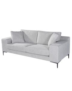 Sofa, 3-seater, textile upholestry, white, 214x93xH85 cm