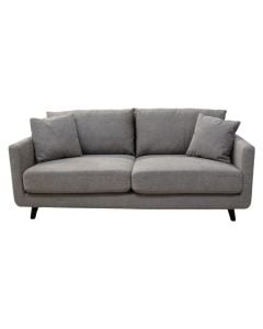 Divan 2-vendësh, tapiceri tekstili, e bardhë, 190x90xH83 cm