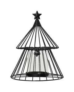 Decorative lantern, iron, black, Ø32xH22 cm
