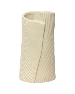 Vazo dekoruese, guri, bezhë, 13x13xH26.5 cm