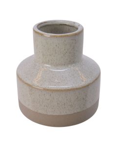 Vazo dekorative, qeramike, e bardhë, dia.10.5xH 11cm