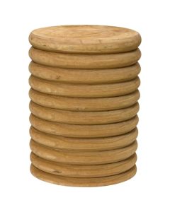 Coffee table, wood, dark brown, dia.34.5xH45 cm