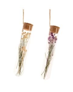 Bottle for dried flowers, glass, clear, 3x3xH15