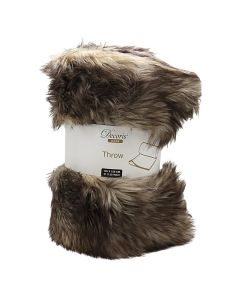 Fur blanket, brown, 130x150 cm