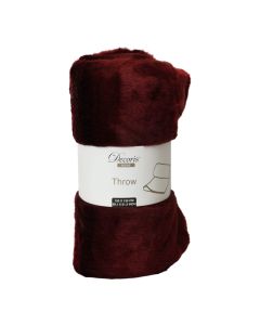Blanket, polyester, burgundy, 130x150 cm