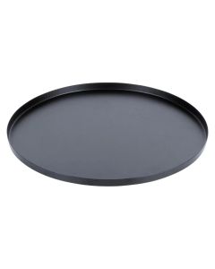 Decorative plate, stainless steel, black, dia.30 cm