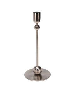 Candle holder, metal, silver, H23 cm