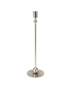 Candle holder, metal, silver, H33 cm