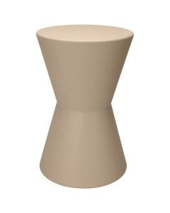 Side table, metal, beige, Dia.29xH45 cm