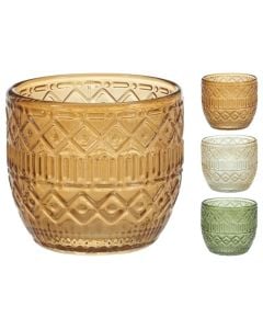 Mbajtëse qiriri, qelq, të ndryshme, H6.5 cm