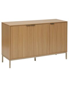 Side cabinet, with 3 doors, MDF, natural, 120x40xH76 cm