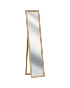 Pasqyrë statike, MDF/ alumin, natyrale, 35x3xH155 cm