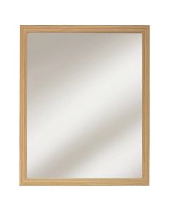 Rectangular mirror, MDF/aluminum, natural, 44x54 cm