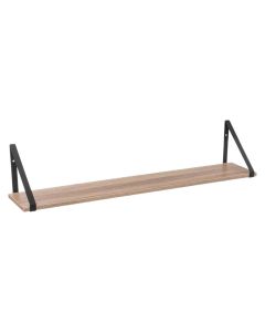 Wall-mounted shelf, melamine, natural, 78x16xH15 cm